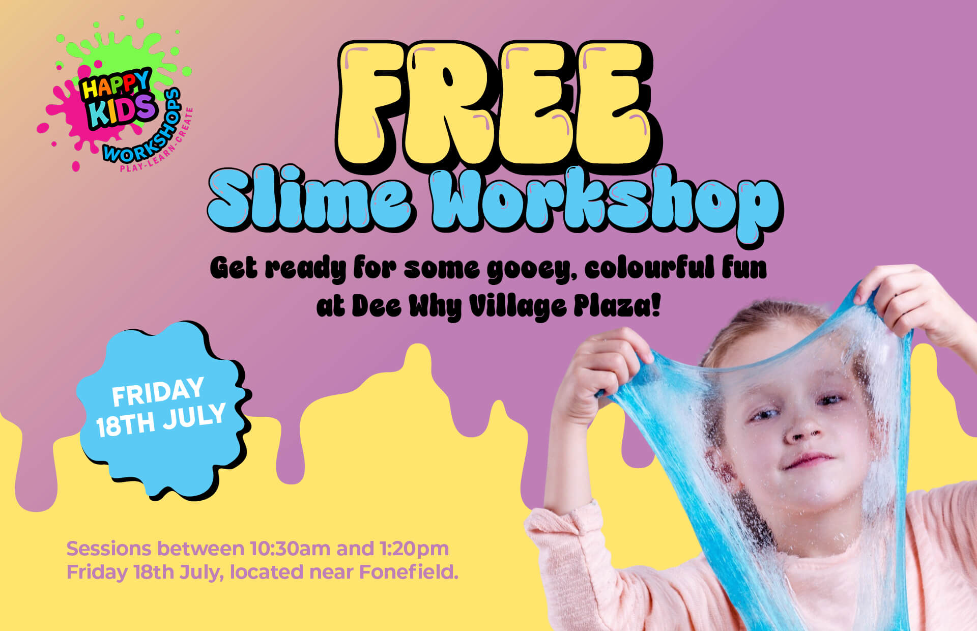 FREE Slime Workshop at Dee Why Village Plaza!