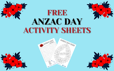 ANZAC Activity sheets